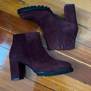 NEW Eric Michael Quebec Bordeaux Booties